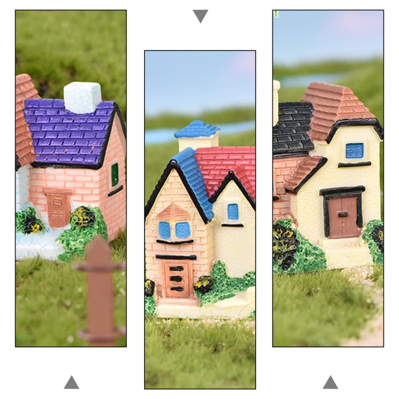 CAXUSD 4Pcs Villa Adornment Landscape Decor Model for Aquarium Garden
