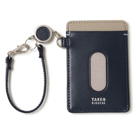 Takeokikuchi 1070223 Men's York Pass Case with Reel, [41] Navy