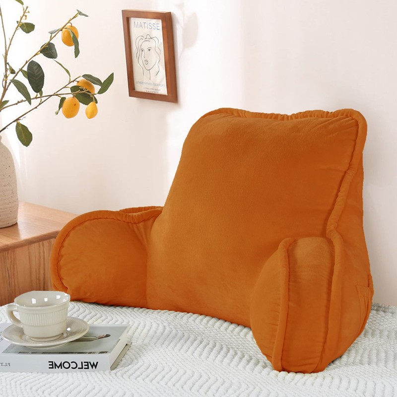 BYTIDE DIY Assembly Super Soft Velvety Backrest Reading Bed Rest