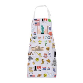 ENSIANTH New York Aprons New York Travel Gift NYC Gifts New York Kitchen Chef Cooking BBQ Grill Apron with Pocket (New York Aprons)
