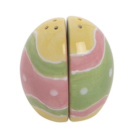 Decorative Split Happy Easter Egg Salt and Pepper Shaker Set