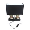 Elegant Designs LT1036-BLK Rectangular Dual Stacked Stone Ceramic Table Lamp,