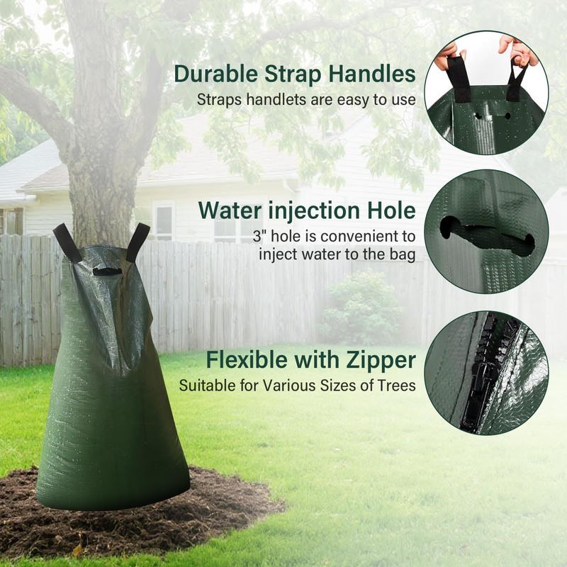 Toriexon 3 Pack Tree Watering Bags, 20 Gallon Slow Release