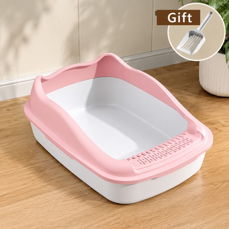 Small Cat Litter Box for Kittens – Semi-Closed Pet Toilet