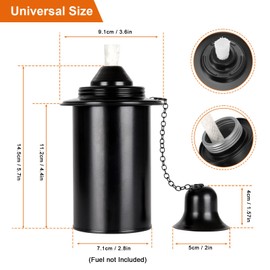 Lunluarai 12oz Torch Replacement Canisters, Bamboo Lantern Refillable Torches, Decorative Torch Canister Replacement for Yard, Patio, Deck, Garden, Party, Landscap (12OZ-6PCS)