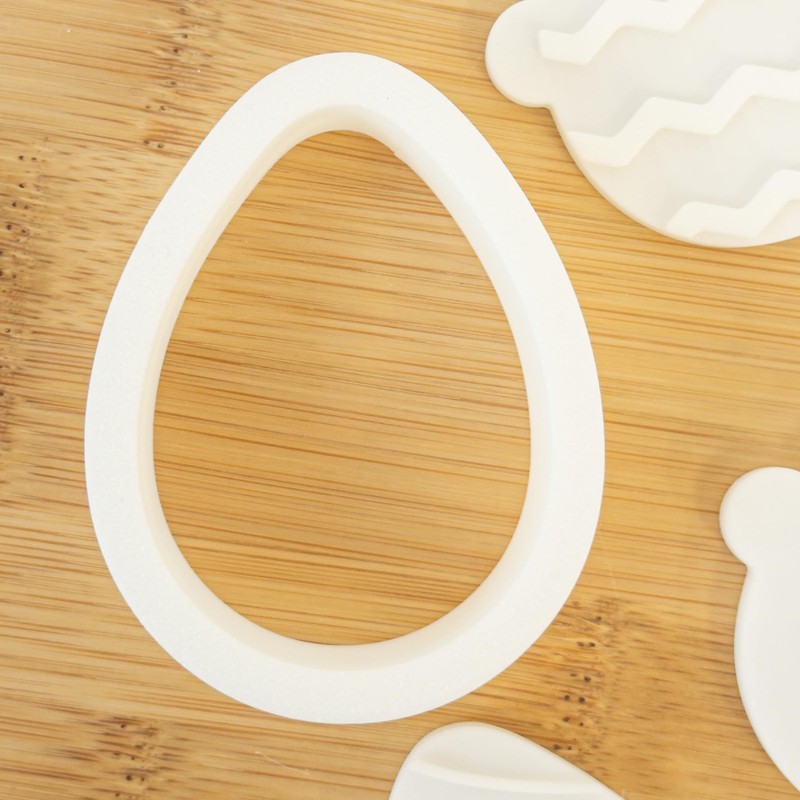 Small Egg Cookie Cutter and Stamps