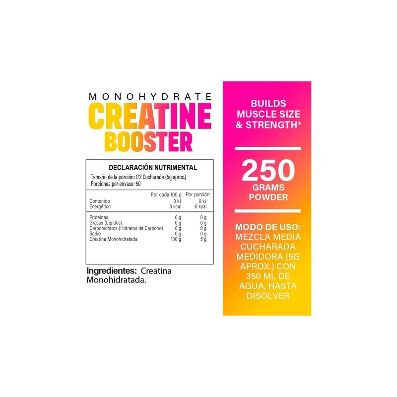 Suplemento En Polvo Creatina Creatine Booster Amplifier® Sin Sabor
