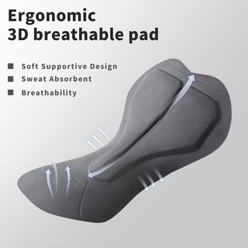 NUCKILY Men's Cycling Shorts with Padding, Cycling Clothing, Cycling Shorts