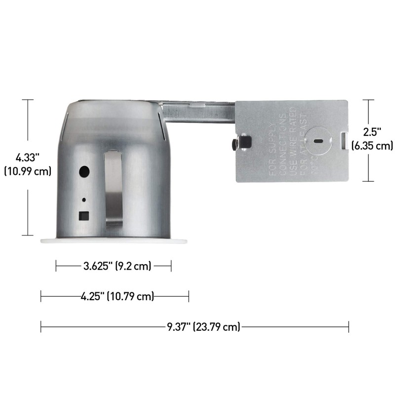 Globe Electric 90663, 4" Flush Round Trim Recessed Lighting Kit