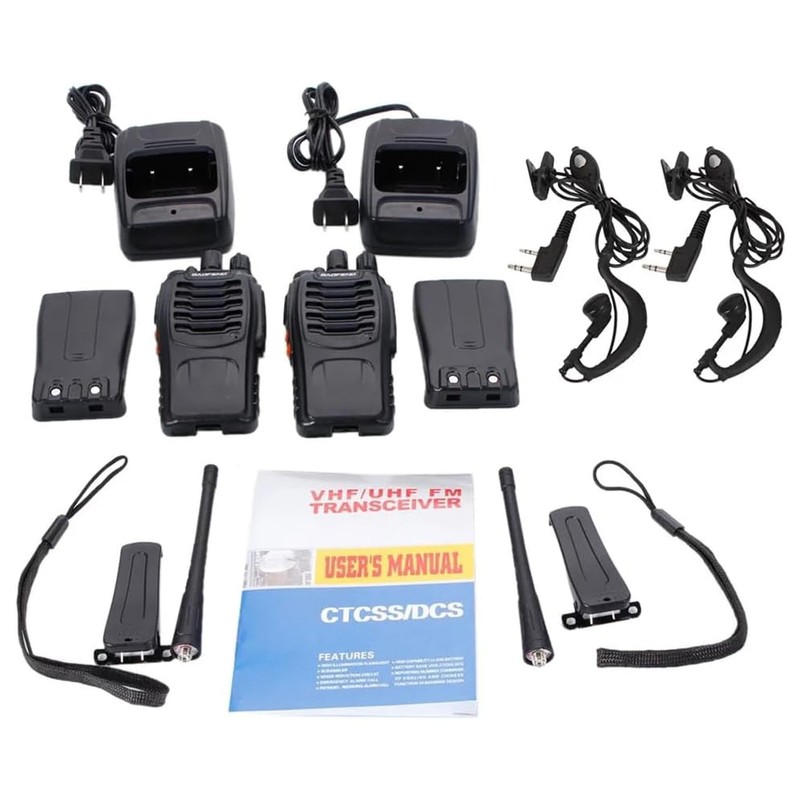 BAOFENG Walkie Talkies Long Range for Adults with Earpieces,16 Channel