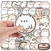 50pcs Cute Fat Cat Stickers, Kawaii Pusheen Decals for Water