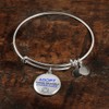 Adoption pendant adjustable bangle bracelet. Adoption gifts engraved jewelry for