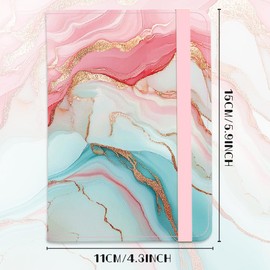 beinkmake Gradient Marble Passport Holder Passport Cover Cute Pink Travel Wallet Passport Case with Credit Card Slots for Women Men Travelling Essentials for Flying