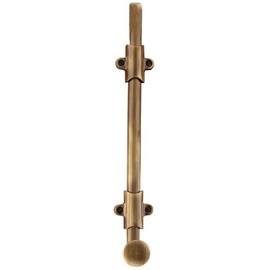 Emtek 8512 12 Inch Solid Brass Surface Bolt with Strikes and Screws, Flat Black