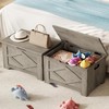 GAOMON Storage Chest, Wooden Toy Storage Bench, Modern Style Lift-Top