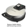 Hamilton Beach Belgian Waffle Maker with Adjustable Browning Control, Black