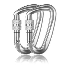Carabiner Hook Screw Lock D Shape Camping Outdoor Key Pendant