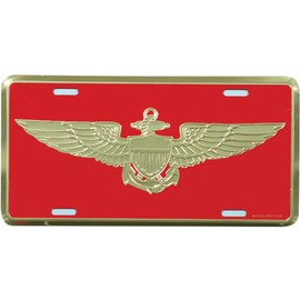 Aviator Badge Decorative Plate 7x13 Wall or Car Display Metal Tag Home Vehicle Interior Decor Non Functional Display Accessory