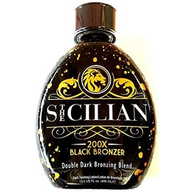 The Sicilian 200X Double Dark Black Bronzing Self Tanner Tanning Lotion