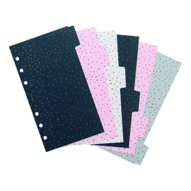 Filofax Organizer Accessory, Personal Size, Confetti Collection, Dividers with Tabs, Set of Six (B132703)