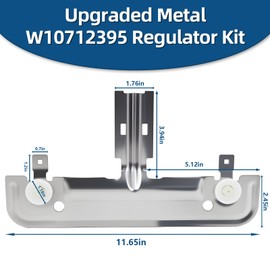 Upgraded W10712395 Dishwasher Upper Rack Adjuster Kit, Compatible with Whirlpool Kenmore KitchenAid, Replaces W10350375 AP5957560 Upper Rack Parts，16pcs