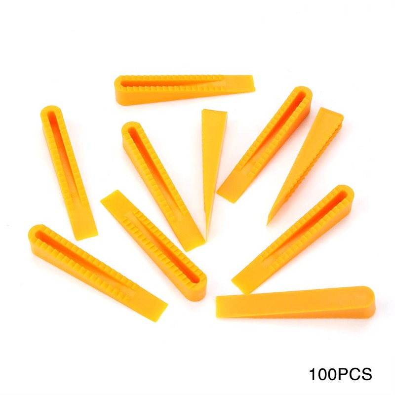 100pcs Tile Leveling System Wedges Tile Leveler Spacers for Tiling