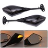Motorcycle LED Turn Signal Rearview Mirrors with Arrow compatible with