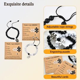 Engagement Wedding Anniversary Birthday Gifts for Couples Bracelets for Him and Her Matching Bracelets for Couples Gifts for Husband Wife Spouse Girlfriend Boyfriend Graduation Gift for Bf Gf Bracelet