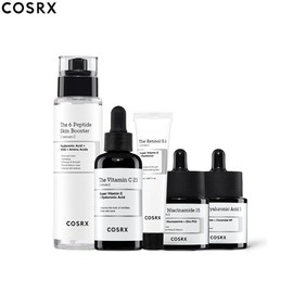COSRX The 6 Peptide Skin Booster Serum + The RX Set 2items, The RX:The Vitamin C 23 Serum