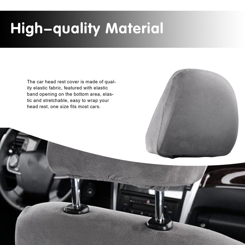 Flygun Pack-2 Car Seat Headrest Cover, Elastic Fabric Dust-roof Covers,