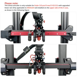 Dedicated for Linear Rail High Flow Integrated All Metal Direct Drive Extruder Hotend Set with One-Piece Integrated Nozzle Upgrade for Ender 3/V2//pro/neo/S1 3D Printer