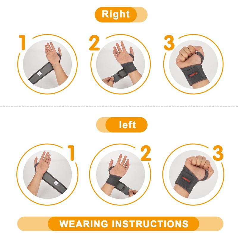 PROIRON Wrist Brace Compression Wrist Brace with Elastic Velcro Straps