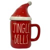 Rae Dunn By Magenta JINGLE BELLS Mug With Santa Hat