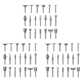 Stone Carving Set Diamond Burr Bits,60PCS Polishing Kits Rotary Tools Accessories with 1/8 Inch for Carving