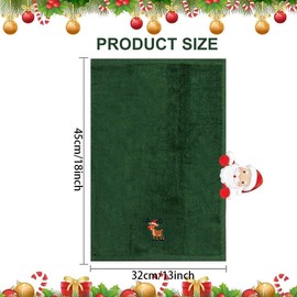 Smavles Christmas Hand Towels 4 Pcs Face Towels Washcloths Cotton Christmas Kitchen Towels Soft Comfortable Kitchen Bar Towels Dish Towels Embroidered Christmas Design Towels Gift Set