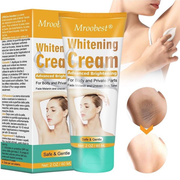 Whitening Cream for Sensitive and Private Areas, Whitens, Nourishes, Repairs and Restores the Skin