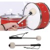 Yibuy 2x Drum Sticks Mallets Felt Drum Head with Stainless