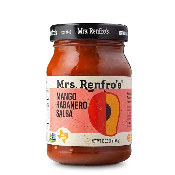 Renfro Fine Foods Salsa, Mango Habanero, 16-Ounce (Pack of 6)