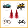 Partuto 8pcs Red Car Spike Wheel Tyre Tire Valve Air
