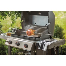 onlyfire Stainless Steel Grill Rotisserie Kit for Weber Genesis II and Genesis II LX 200 and 300 Series Gas Grills
