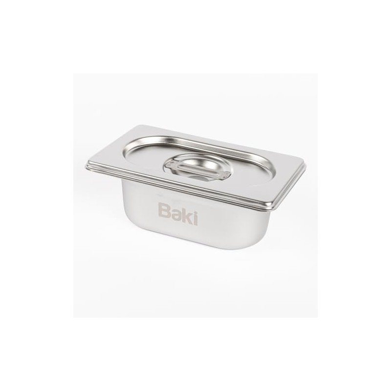 Baki Stainless Steel Gastronorm Container 1/9 Food Pan 65, 100,