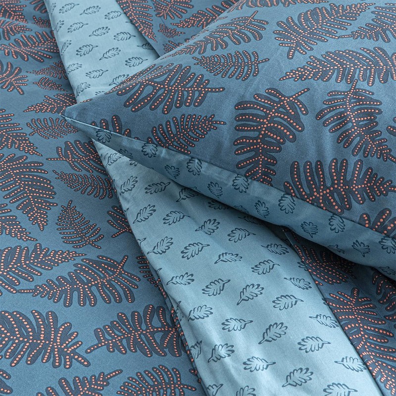 Printed Bamboo Fitted Sheet, Iris, 160 x 200 cm, Origin