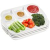TOPZEA 4 Pack Divided Dinner Trays, Ceramic Serving Platter Dinner