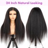 BLY Glueless Wig Kinky Straight Human Hair Lace Front Wigs