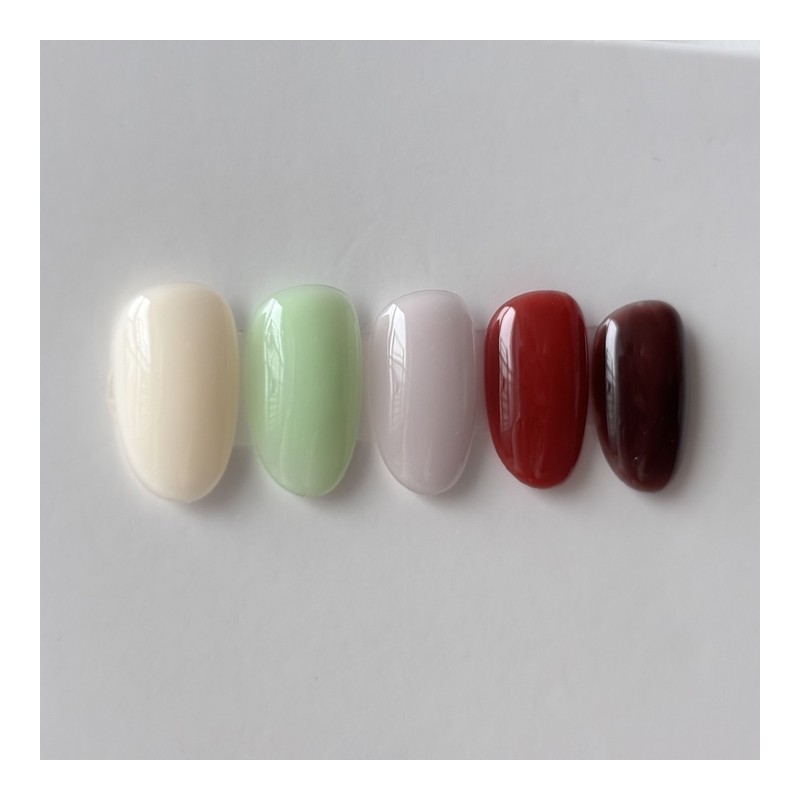 Fresh Syrup Glossy Handmade Nail Tips, Paddy Tips - Oval-Short