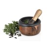 AdHoc MO20 CRUSH Pestle & Mortar | Cast Iron/Acacia Wood