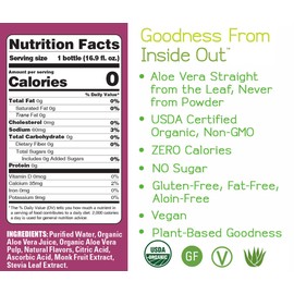 ALO | ALO Organic ZERO | Peach + Plum Flavor | 12 Pack | 16.9 FL OZ (500mL) Bottles