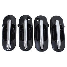 ApplianPar Front and Rear Exterior Door Handle with Chrome for Honda CRV 1997-2001