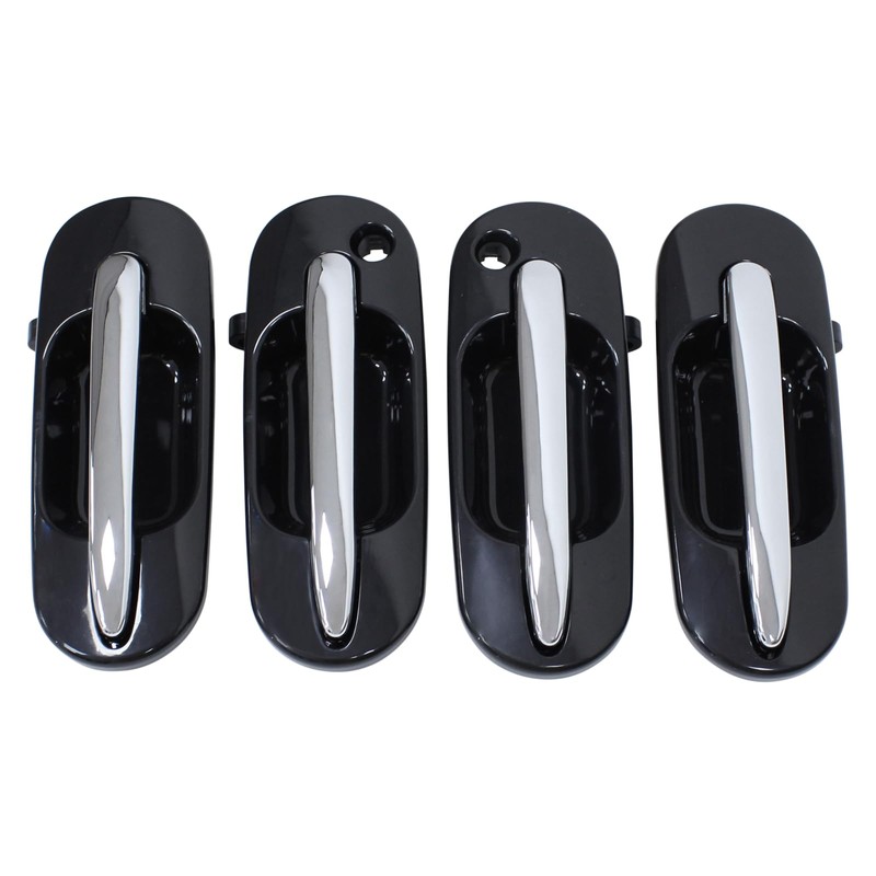 ApplianPar Front and Rear Exterior Door Handle with Chrome for