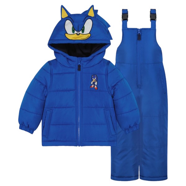 SEGA Sonic The Hedgehog Boy’s Heavyweight 2-Piece Snow Bib &
